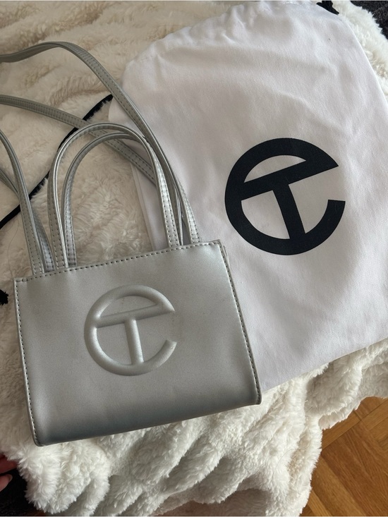 Telfar Handbags - Telfar small silver shopping bag